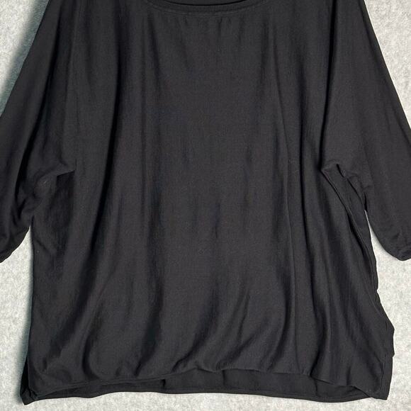 Garnet Hill Sz XL Silk and Cotton Blend Round Neck 3/4 Sleeve Tunic Tee Capsule - Picture 8 of 9